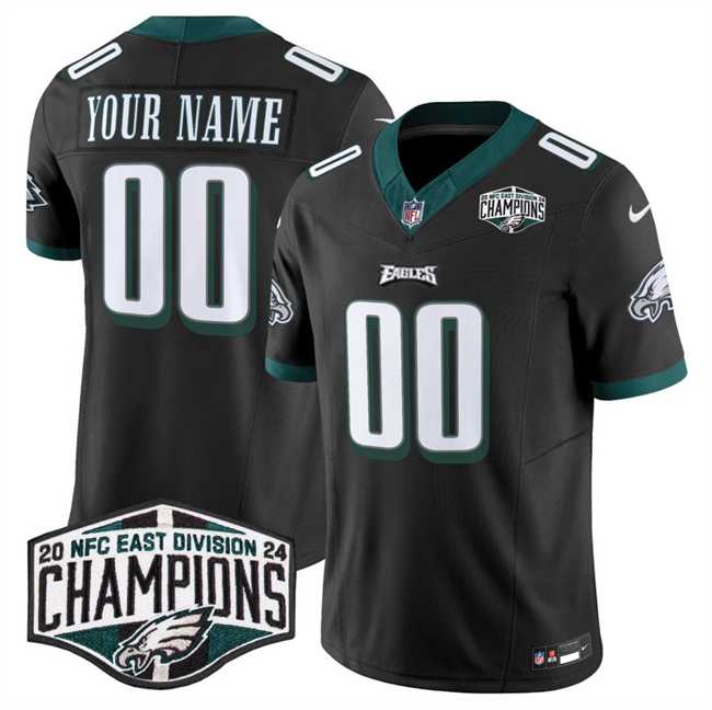 Men & Women & Youth Philadelphia Eagles Active Player Custom Black 2024 NFC East Champions F.U.S.E. Vapor Untouchable Limited Stitched Football Jersey->customized nfl jersey->Custom Jersey